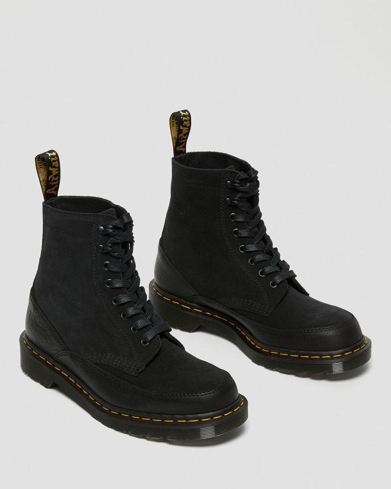 Black Men's Dr Martens 1460 Guard Made in England Leather Lace Up Boots | CA 512XYU